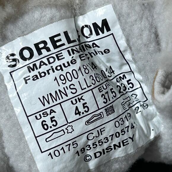 Sorel x Disney Womens Joan of Arctic Ethereal Après Ski Wedge Boots Silver 6.5 - Picture 9 of 13